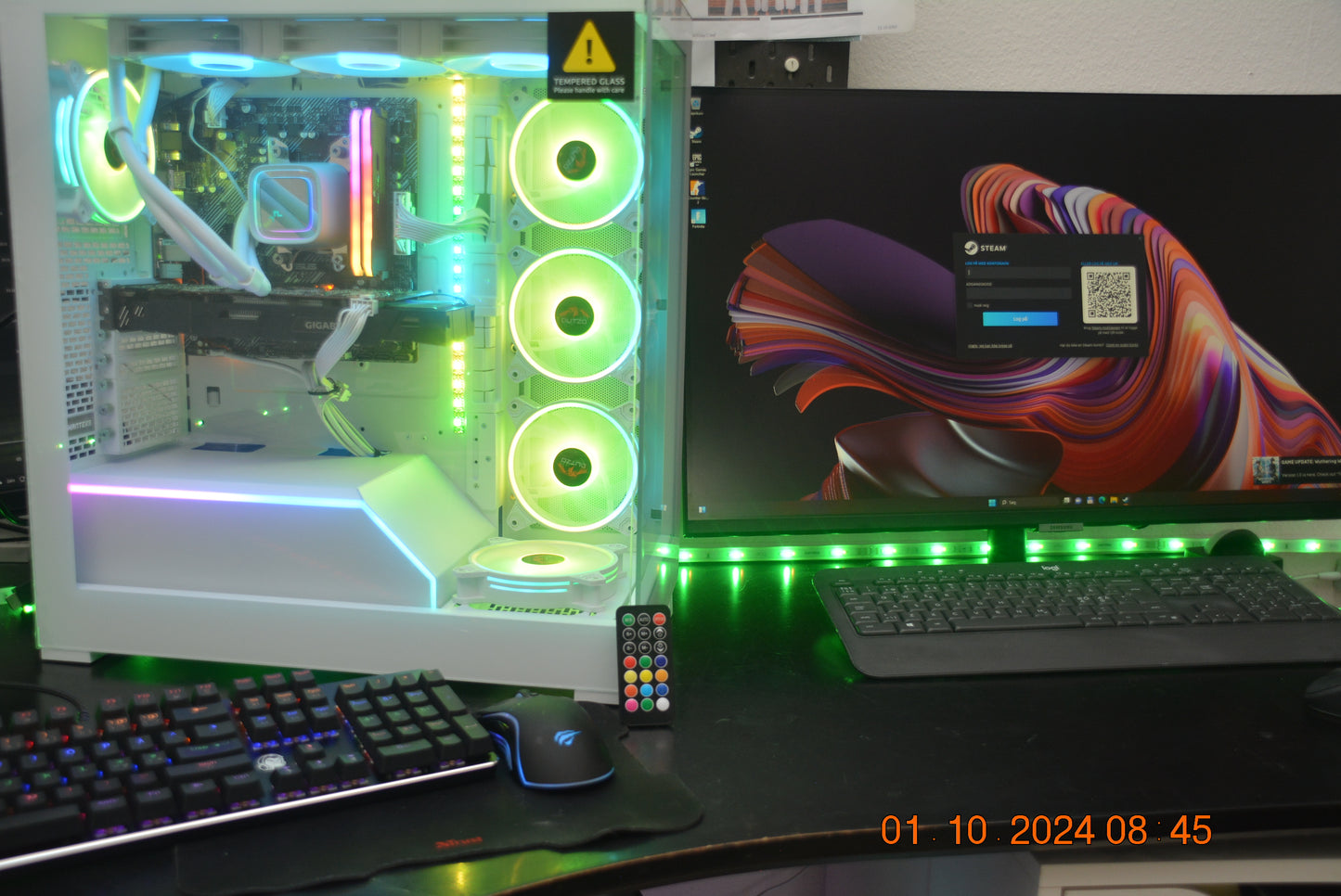 Asus, Amd Ryzen 9 9900x DDR 5 RTX 4090 SUPER 24 GB ram M.2 NV 5.0 4000, 3,7 turbo 5,7 Ghz, 128 GB 6000 MHZ RGB ram, M.2 NV2 PCIe 5.0 NVMe 4000 + 8000 GB Sata harddisk