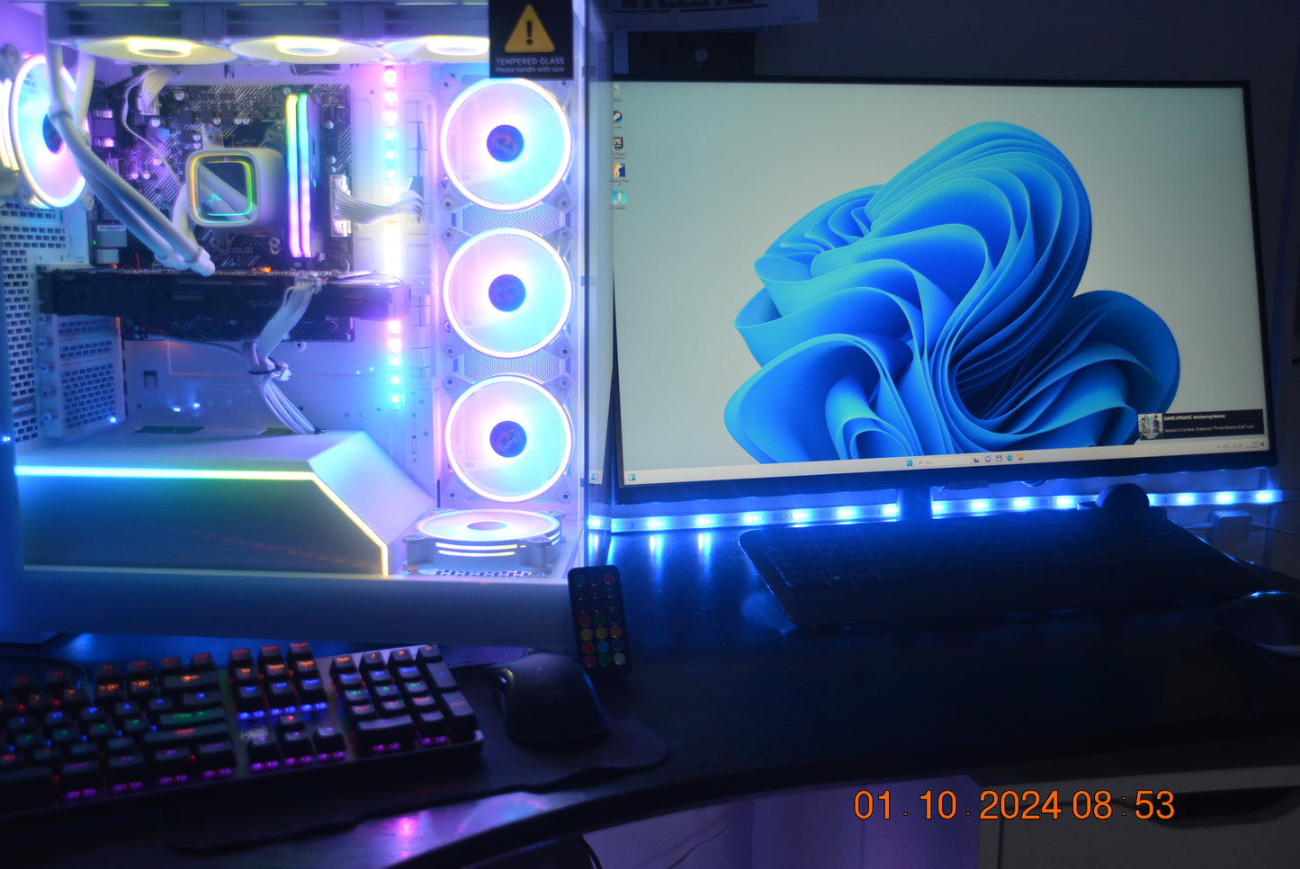 Asus, Amd Ryzen 9 9900x DDR 5 RTX 4090 SUPER 24 GB ram M.2 NV 5.0 4000, 3,7 turbo 5,7 Ghz, 128 GB 6000 MHZ RGB ram, M.2 NV2 PCIe 5.0 NVMe 4000 + 8000 GB Sata harddisk